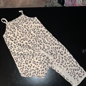 Leopard Print Sleeveless Jumpsuit